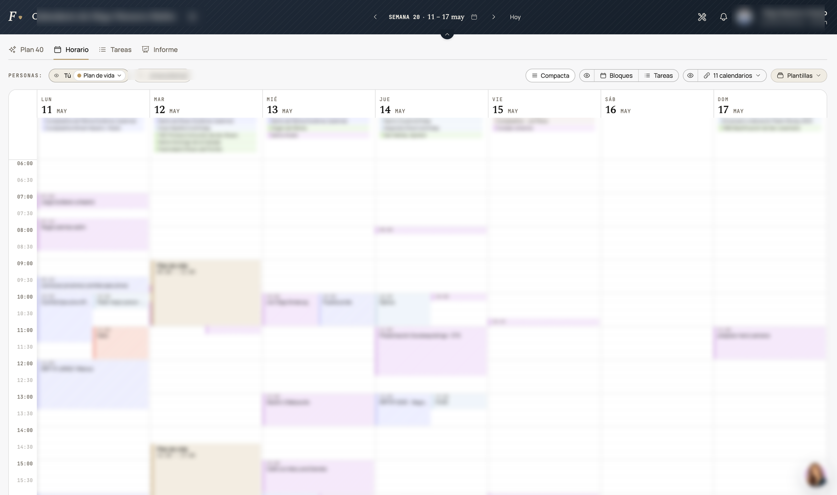 Fersity — planner semanal por bloques